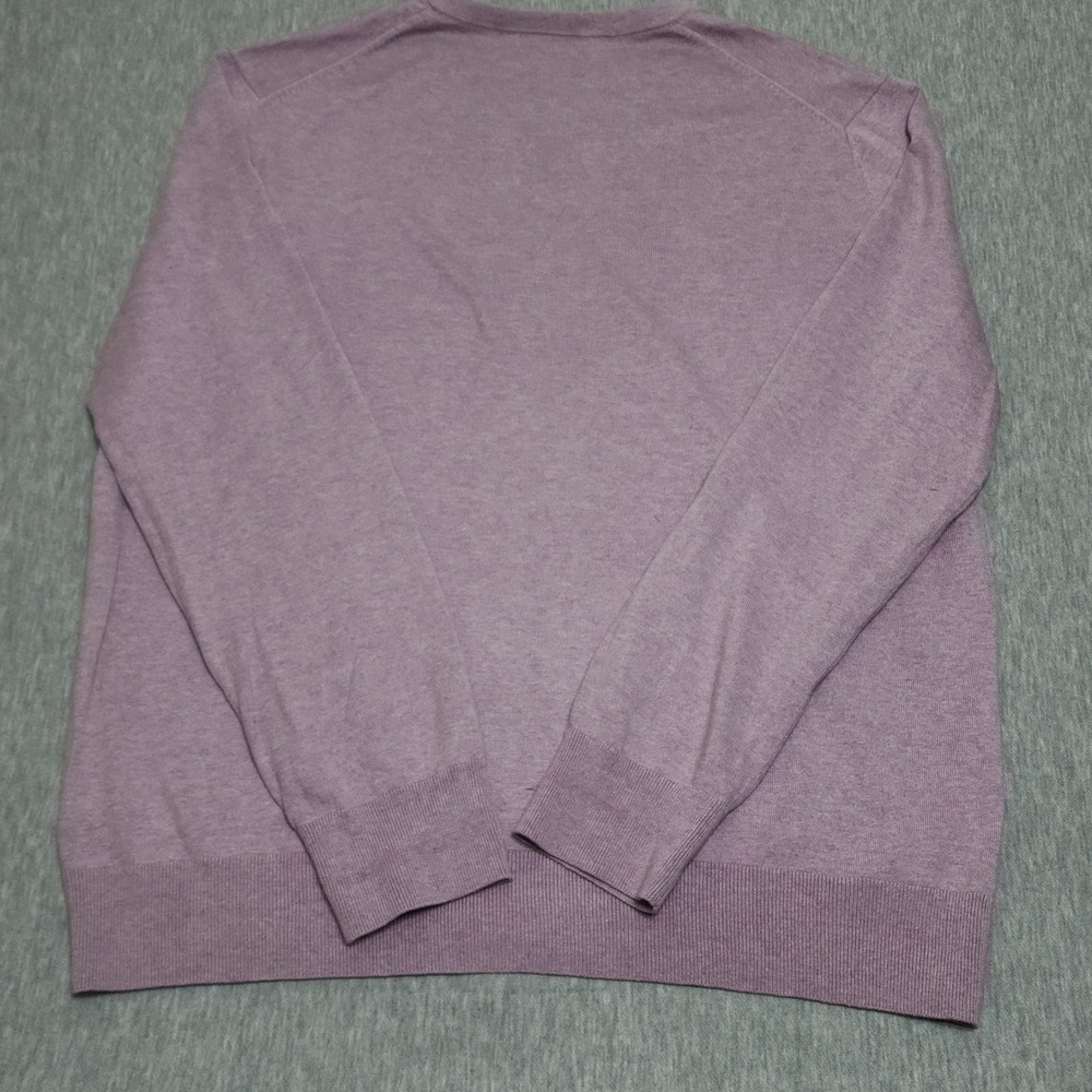 Banana Republic Silk Cotton Cashmere Long Sleeve Knit Polo Shirt Purple Pink L - Picture 11 of 11